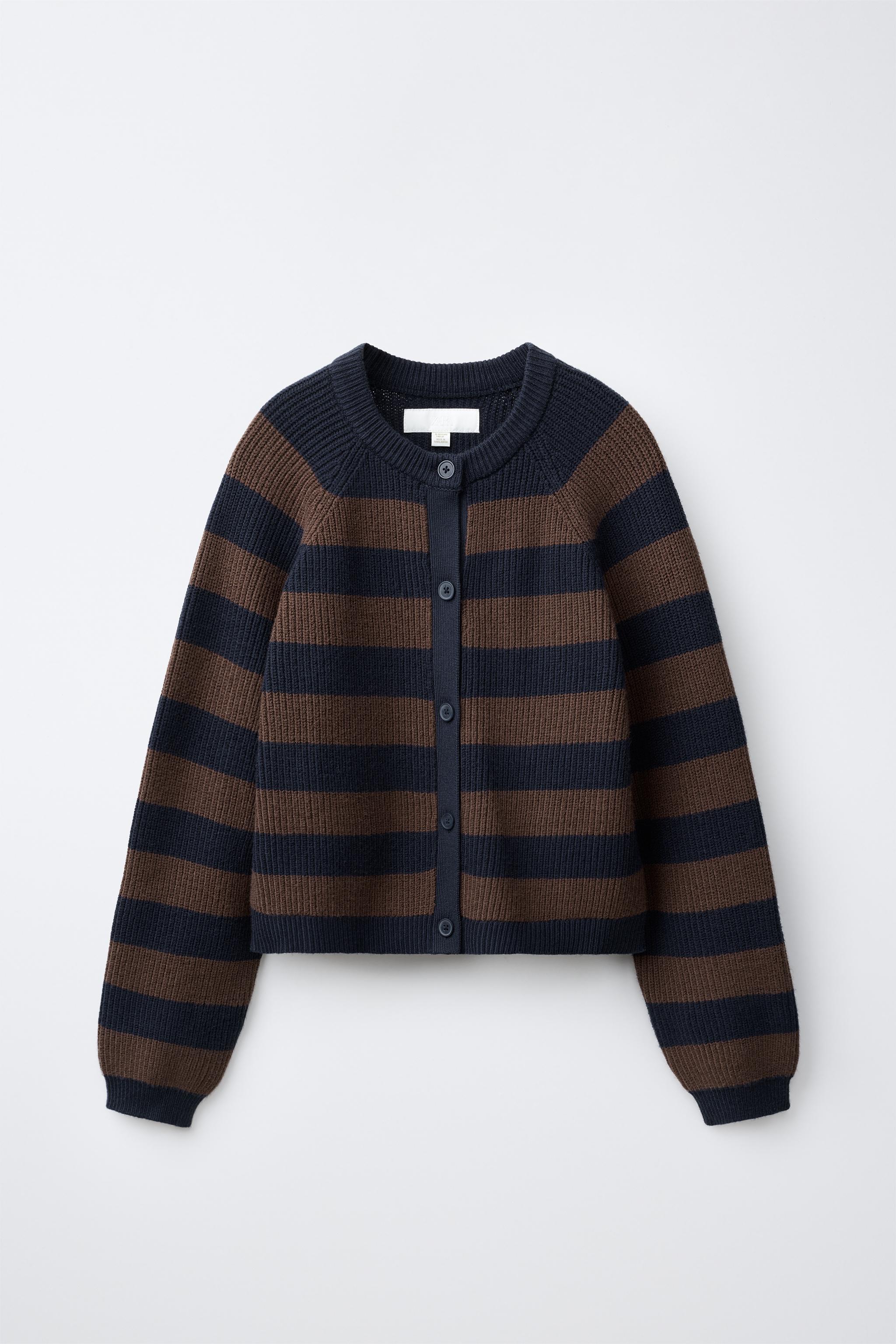 GILET EN MAILLE À RAYURES